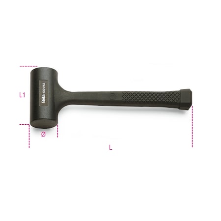 Beta 1391 Dead-blow Hammer, 50mm Face 013910150